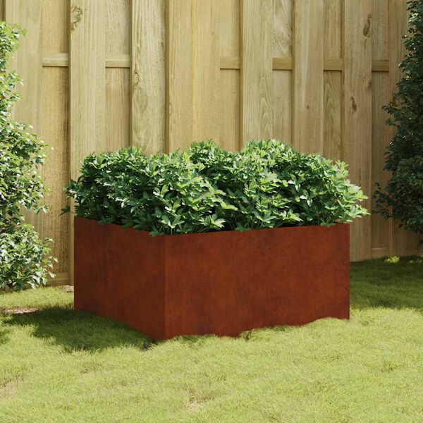 vidaXL corten ac&eacute;l n&ouml;v&eacute;nytart&oacute; 80x80x40 cm