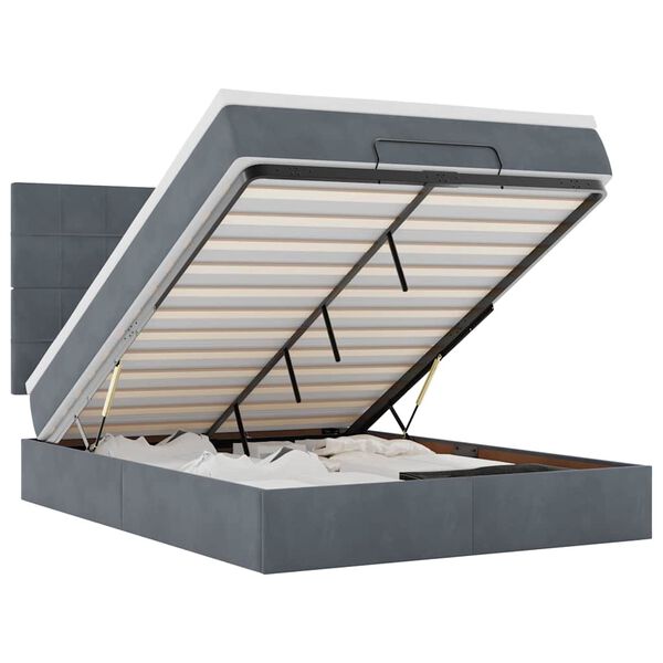 vidaXL Ottom&aacute;n &aacute;gykeret matracokkal s&ouml;t&eacute;tsz&uuml;rke 140x200cm b&aacute;rsony