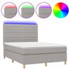 vidaXL vil&aacute;gossz&uuml;rke sz&ouml;vet rug&oacute;s &eacute;s LED-es &aacute;gy matraccal 140x200 cm