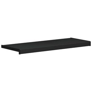 vidaXL Ablakp&aacute;rk&aacute;ny Fekete fa erezetű 60 x 30 x 4,5 cm PVC