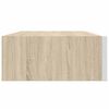 vidaXL 2 db tölgyszínű és fehér MDF fiókos fali polc 40 x 23,5 x 10 cm