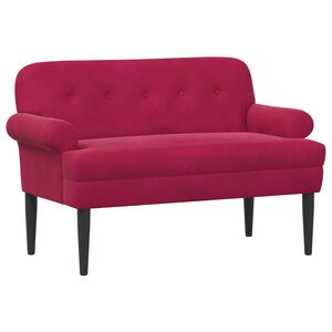 vidaXL Gombra tűz&ouml;tt loveseat Bord&oacute; 120 x 66 x 78 cm B&aacute;rsony