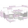 vidaXL Kerti Kanapé Szett 9 pcs Bézs polirattan