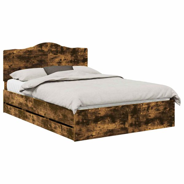 vidaXL &Aacute;gykeret fi&oacute;kkal F&uuml;st&ouml;lt t&ouml;lgy 160 x 200 cm M&eacute;rn&ouml;ki Fa