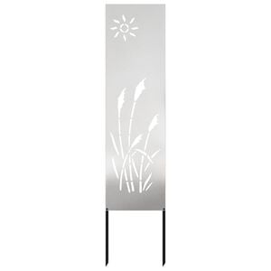 vidaXL Kertv&eacute;dő v&aacute;szon Ez&uuml;st 32 x 140 cm Rozsdamentes ac&eacute;l