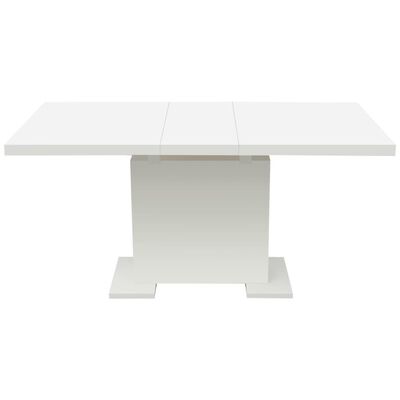 vidaXL magasfényű kihúzható étkezőasztal fehér