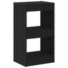 vidaXL K&ouml;nyvespolc 2 szintes 40 x 30 x 71,5 cm Szerelt Fa Fekete t&ouml;lgy