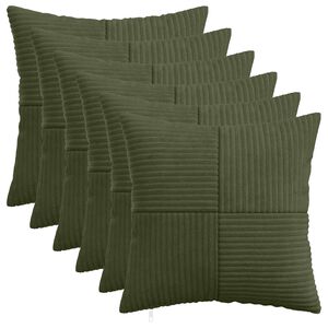 vidaXL P&aacute;rna huzat 6 pcs ALMELO Z&ouml;ld 30 x 30 cm cord