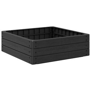 vidaXL Emelt &Aacute;gy Fekete 75,5 x 75,5 x 25 cm PP