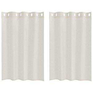 vidaXL Voile F&uuml;gg&ouml;ny 2 db Kr&eacute;msz&iacute;nű 140 x 140 cm Poli&eacute;szter