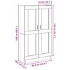vidaXL antik fa színű szerelt fa magasszekrény 82,5 x 30,5 x 150 cm