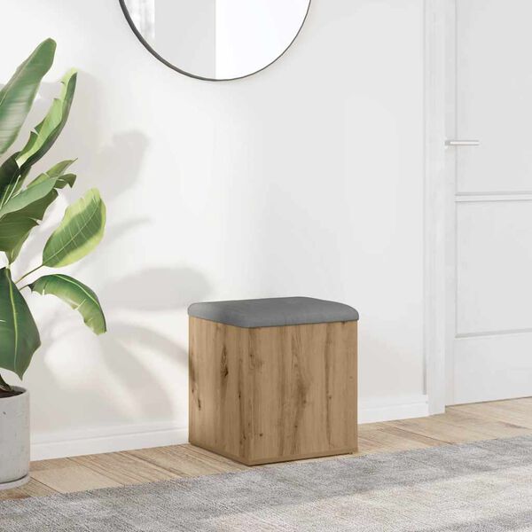 vidaXL t&aacute;rol&oacute;pad k&eacute;zműves t&ouml;lgy 42 x 42 x 45 cm szerelt fa