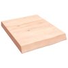vidaXL kezeletlen t&ouml;m&ouml;r t&ouml;lgyfa fali polc 40x50x(2-6) cm