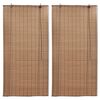 vidaXL 2 db barna bambusz redőny 80 x 160 cm