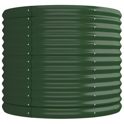 vidaXL zöld porszórt acél kerti magaságyás 224x80x68 cm