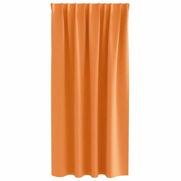 vidaXL Fekete F&uuml;gg&ouml;ny Gyűrűkkel 2 pcs Narancss&aacute;rga 175 x 140 cm