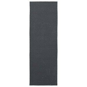 vidaXL Szőnyeg fut&oacute; ORIZ 1150 gsm Fekete h&aacute;l&oacute;s minta