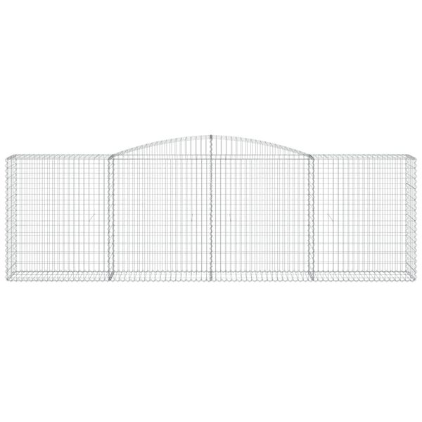 vidaXL 6 db íves horganyzott vas gabion kosár 400x50x120/140 cm