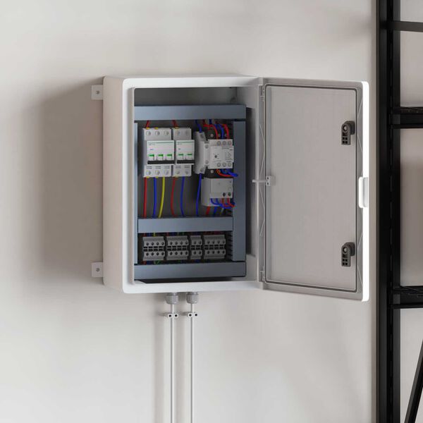 vidaXL Vez&eacute;rlőszekr&eacute;ny Sz&uuml;rke 47 x 20 x 60 cm ABS Műanyag