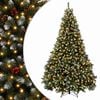 vidaXL Műanyag Hajtogat&oacute;s Kar&aacute;csonyfa 300 cm 1000 LED Meleg feh&eacute;r PVC