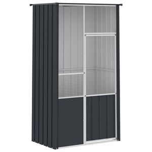 vidaXL antracitsz&uuml;rke horganyzott ac&eacute;l mad&aacute;rketrec 115 x 78 x 200 cm
