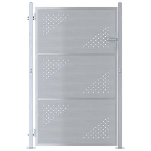 vidaXL Kerti kapu 85 x 144 cm Rozsdamentes Ac&eacute;l Ez&uuml;st Z&aacute;rolhat&oacute;
