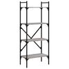 vidaXL 4 szintes sz&uuml;rke sonoma sz&iacute;nű fa k&ouml;nyvespolc 56x31,5x138,5 cm