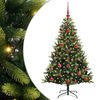 vidaXL Műanyag Hajtogatott Kar&aacute;csonyfa 150 LED-del Z&ouml;ld 120 cm