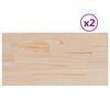 vidaXL 2 db t&ouml;m&ouml;r fenyőfa t&eacute;glalap alak&uacute; asztallap 90 x 45 x 1,7 cm