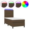 vidaXL barna sz&ouml;vet rug&oacute;s &eacute;s LED-es &aacute;gy matraccal 90x200 cm