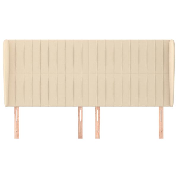 vidaXL kr&eacute;msz&iacute;nű sz&ouml;vet fejt&aacute;mla sz&aacute;rnyakkal 163 x 23 x 118/128 cm