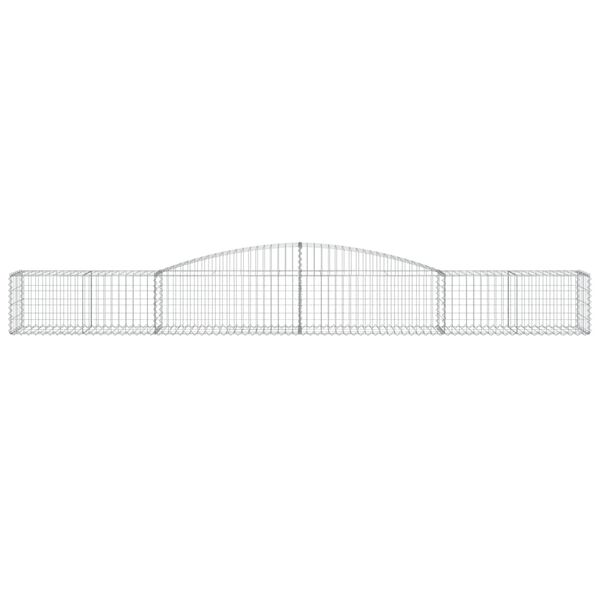 vidaXL 5 db íves horganyzott vas gabion kosár 400x50x40/60 cm