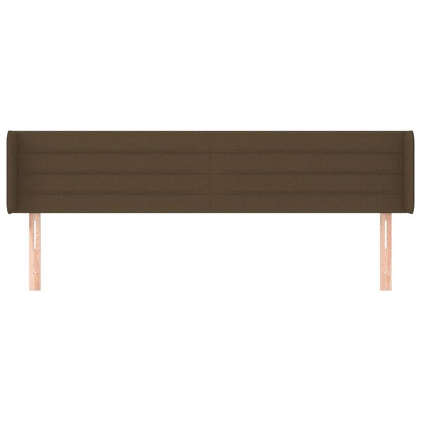 vidaXL s&ouml;t&eacute;tbarna sz&ouml;vet fejt&aacute;mla 183x16x78/88 cm