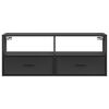 vidaXL fekete szerelt fa &eacute;s f&eacute;m TV-szekr&eacute;ny 100x31x39,5 cm