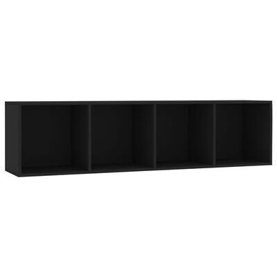 vidaXL fekete könyv-/TV-szekrény 143 x 30 x 36 cm