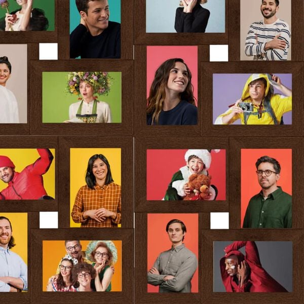 vidaXL s&ouml;t&eacute;tbarna MDF f&eacute;nyk&eacute;pkeretszett 24 db 10 x 15 cm-es k&eacute;phez