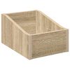 vidaXL LP lemez doboz Sonoma T&ouml;lgy 23 x 33 x 16 cm Szerelt Fa
