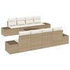 vidaXL Kerti Kanap&eacute; Szett p&aacute;rn&aacute;val 8 pcs Beige &eacute;s kr&eacute;m polirattan