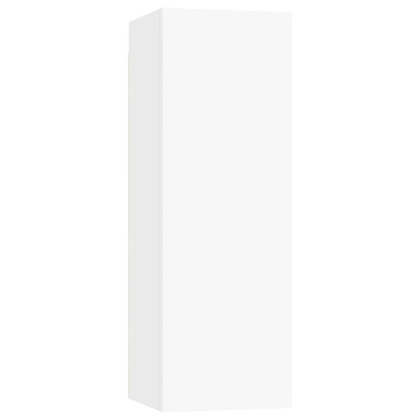 vidaXL 7 r&eacute;szes feh&eacute;r szerelt fa TV-szekr&eacute;nyszett