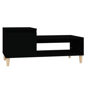 vidaXL fekete szerelt fa doh&aacute;nyz&oacute;asztal 100 x 50 x 45 cm
