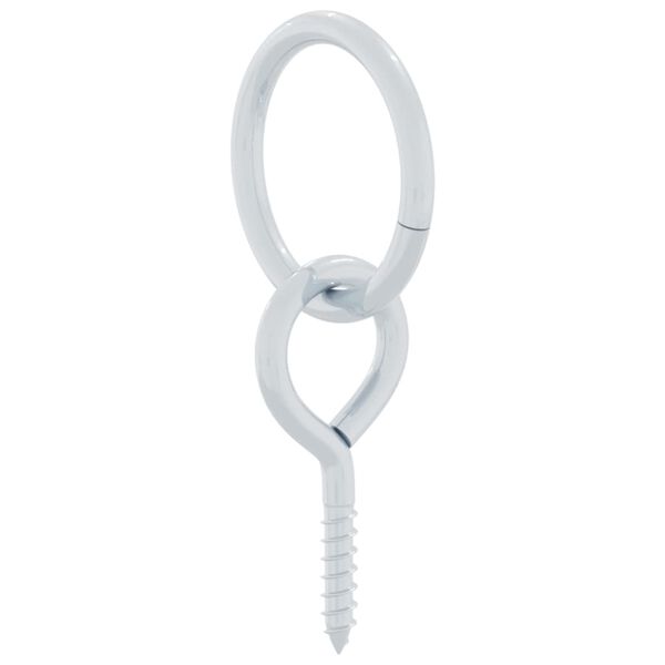 vidaXL 3 db ez&uuml;stsz&iacute;nű ac&eacute;l l&oacute;k&ouml;tőgyűrű szemes csavarokkal