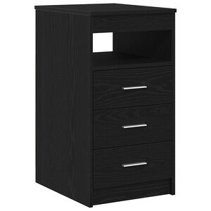 vidaXL fekete t&ouml;lgy szerelt fa fi&oacute;kos szekr&eacute;ny 40 x 50 x 76 cm