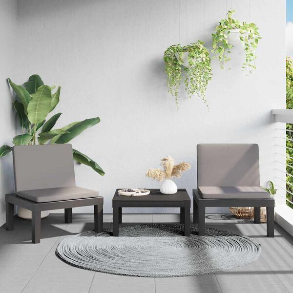 vidaXL antracitsz&uuml;rke polipropil&eacute;n napoz&oacute;&aacute;gy p&aacute;rn&aacute;kkal