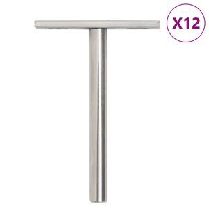 vidaXL 12db szénacél lebegő polckonzolok láthatatlan Ø10x100 mm