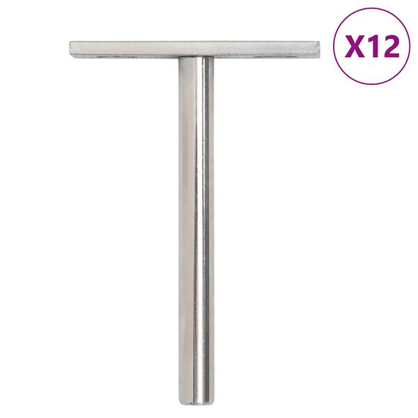 vidaXL 12db szénacél lebegő polckonzolok láthatatlan Ø10x100 mm