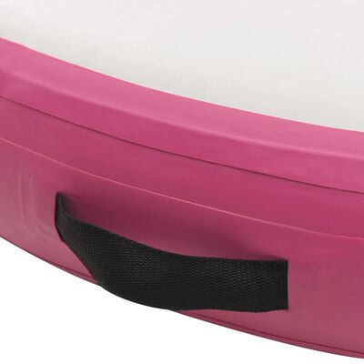 vidaXL rózsaszín PVC felfújható tornamatrac pumpával 100 x 100 x 20 cm