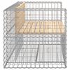 vidaXL t&ouml;m&ouml;r fenyőfa gabion kerti pad 143x71x65,5 cm