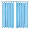 vidaXL 2 db t&uuml;rkizk&eacute;k mikroszat&eacute;n f&uuml;gg&ouml;ny karik&aacute;kkal 140 x 225 cm