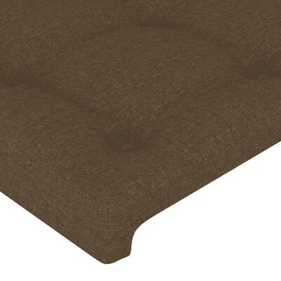 vidaXL sötétbarna szövet rugós ágy matraccal 90 x 190 cm