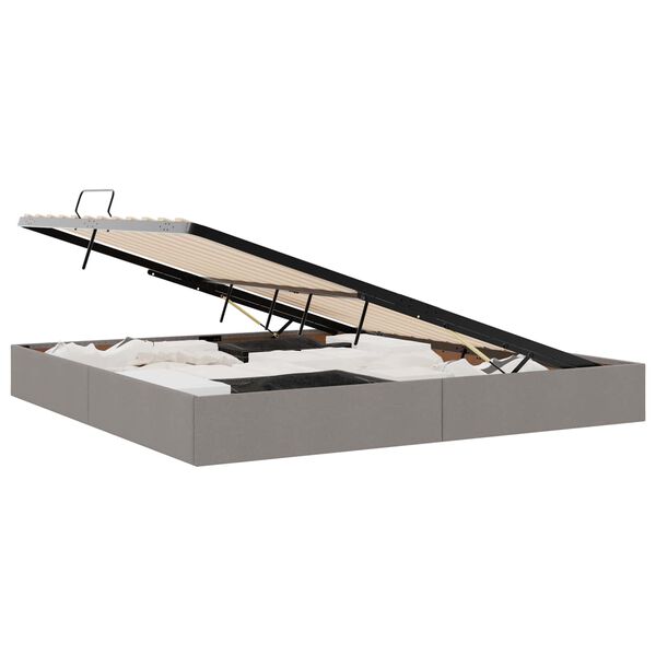 vidaXL T&aacute;rol&oacute;s &Aacute;gy matracmal fejt&aacute;ml&aacute;val T&oacute;psz&iacute;nű 200 x 200 cm sz&ouml;vet